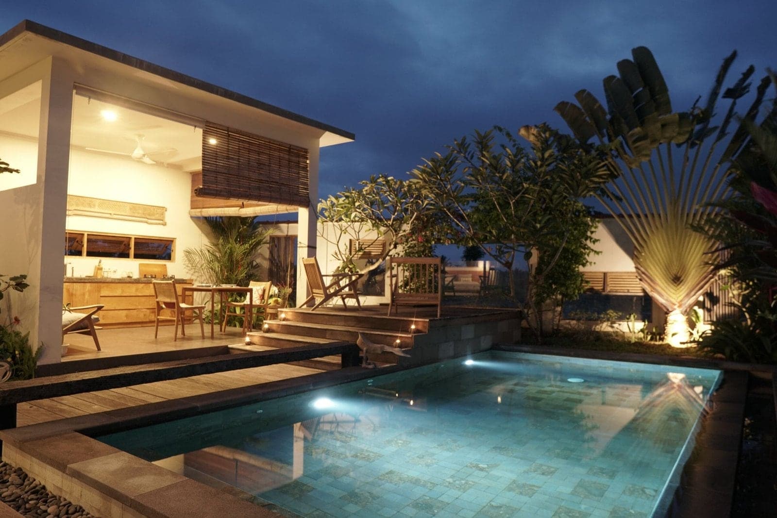 Private pool and terrace at a villa in Ubud